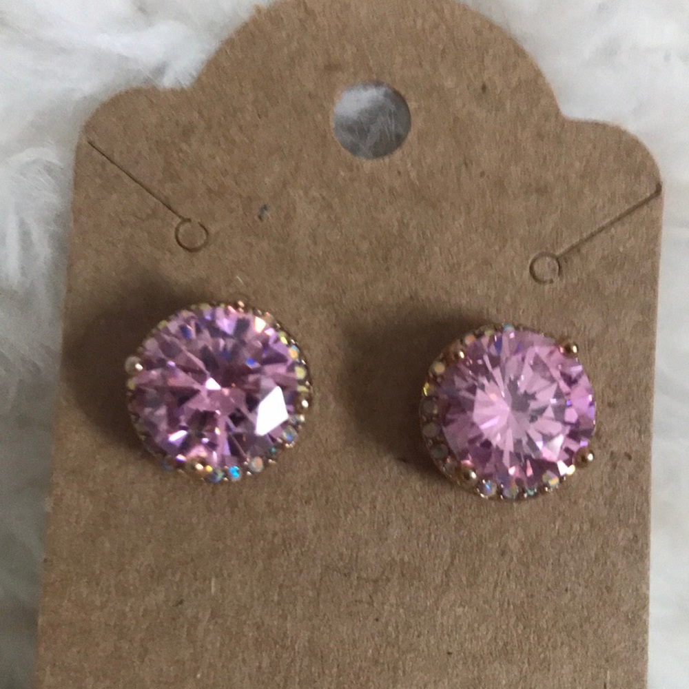 Besty Johnson large beautiful pink Earrings.
